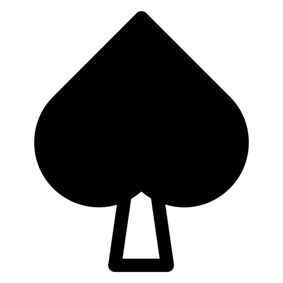 spades glyph icon illustration isolated on white background vector
