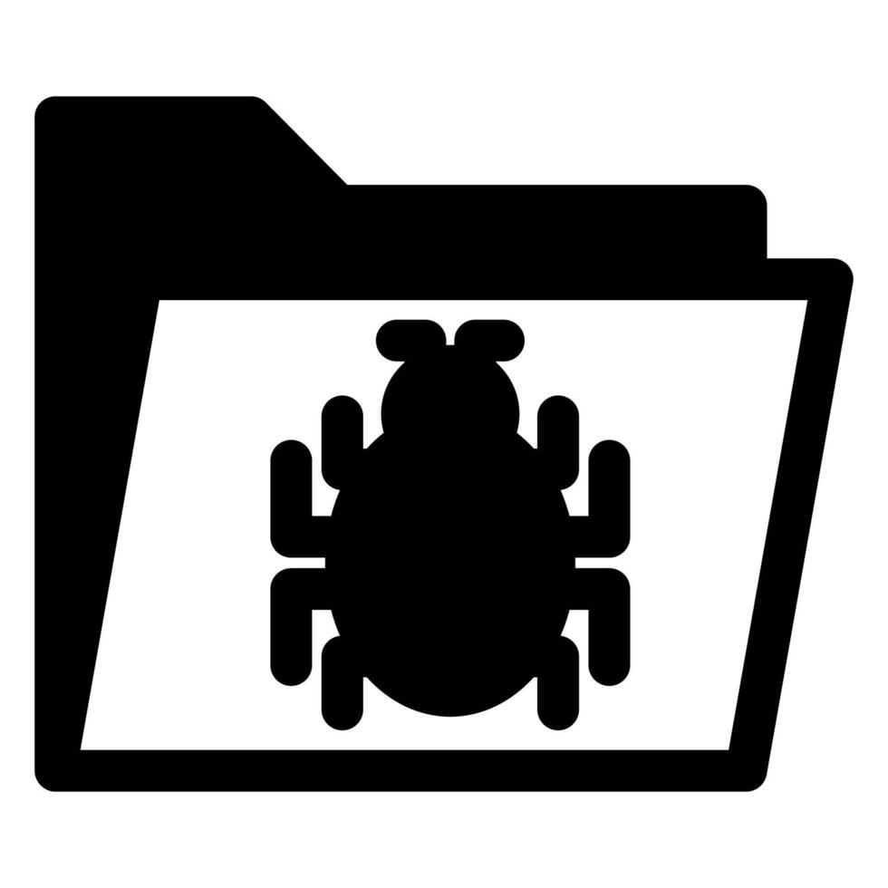 malware glyph icon illustration isolated on white background vector