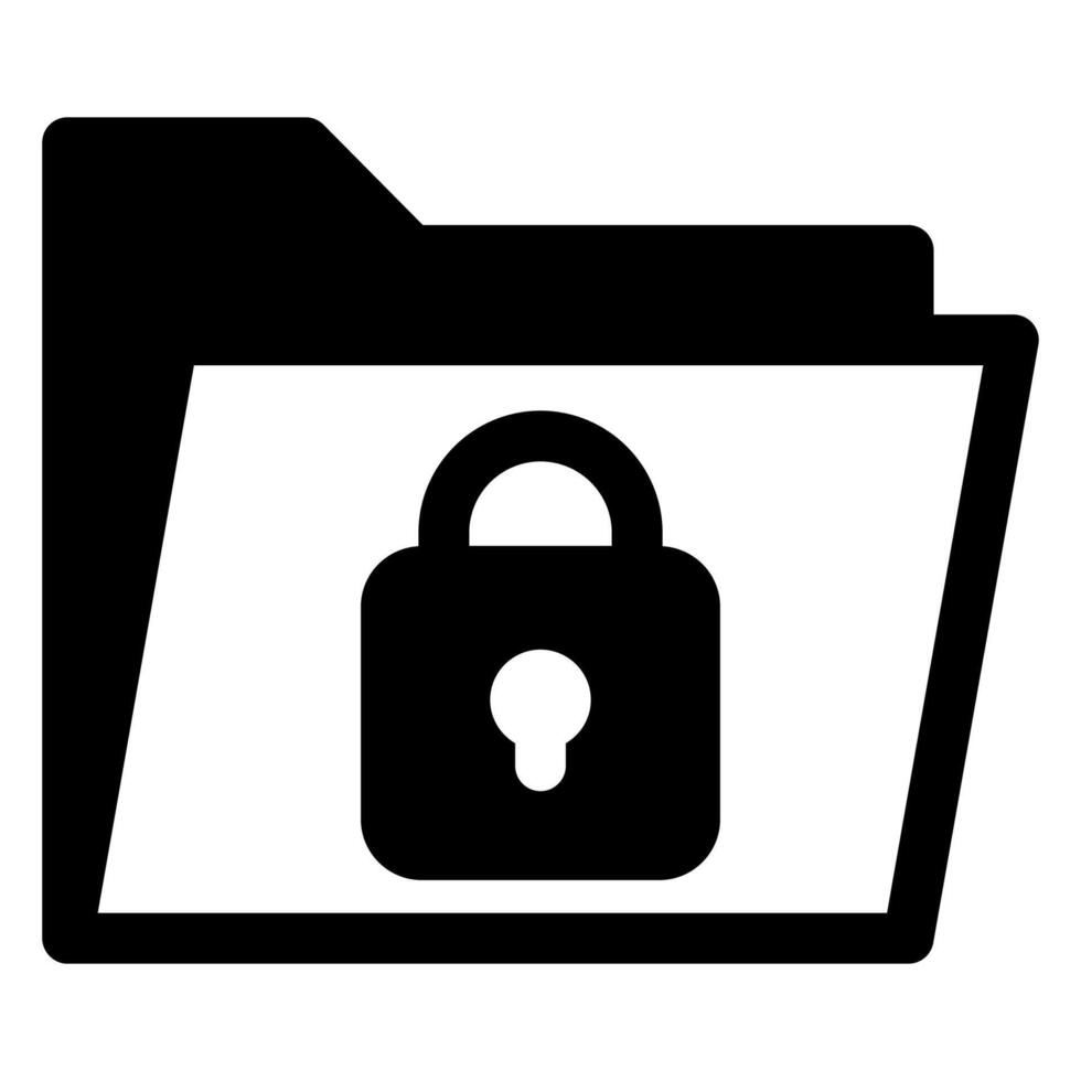padlock glyph icon illustration isolated on white background vector