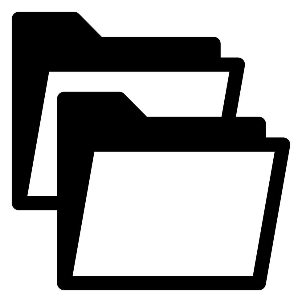 duplicate glyph icon illustration isolated on white background vector