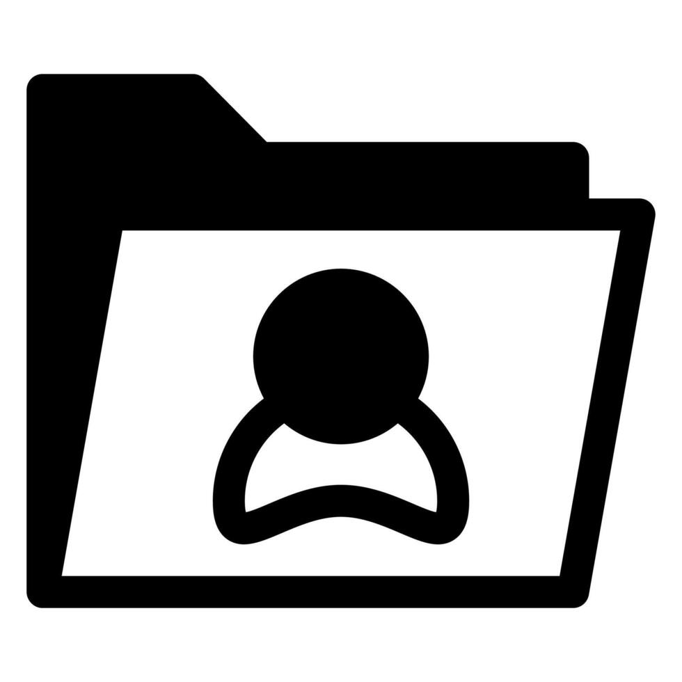 user glyph icon illustration isolated on white background vector