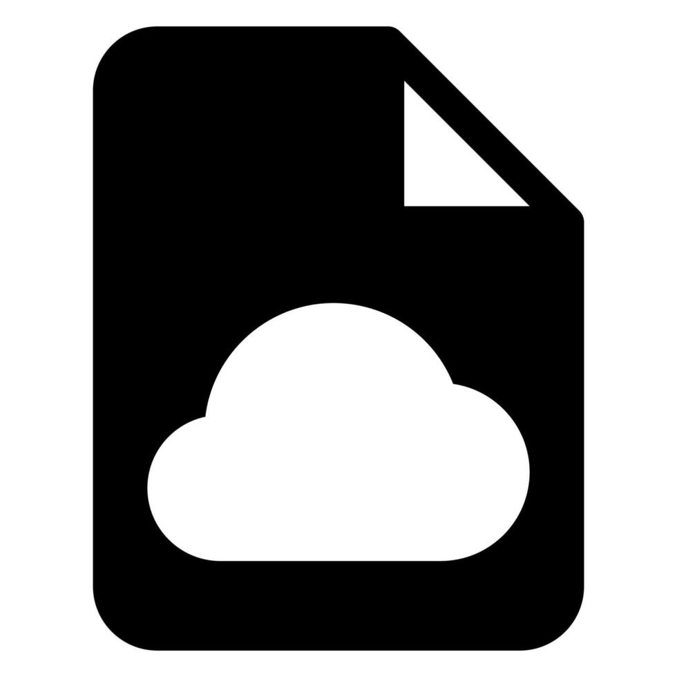cloud glyph icon illustration isolated on white background vector