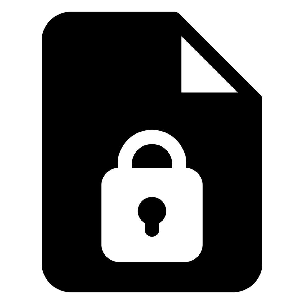 padlock glyph icon illustration isolated on white background vector