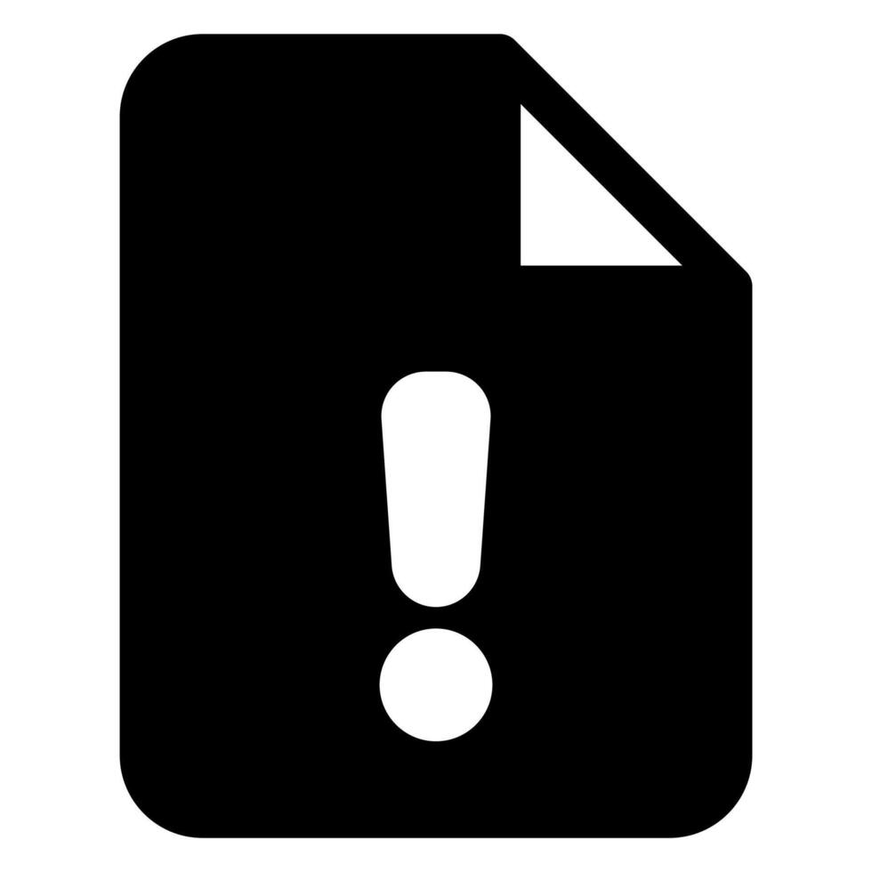 warning glyph icon illustration isolated on white background vector