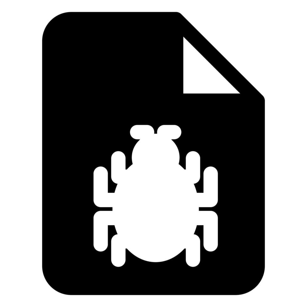 malware glyph icon illustration isolated on white background vector