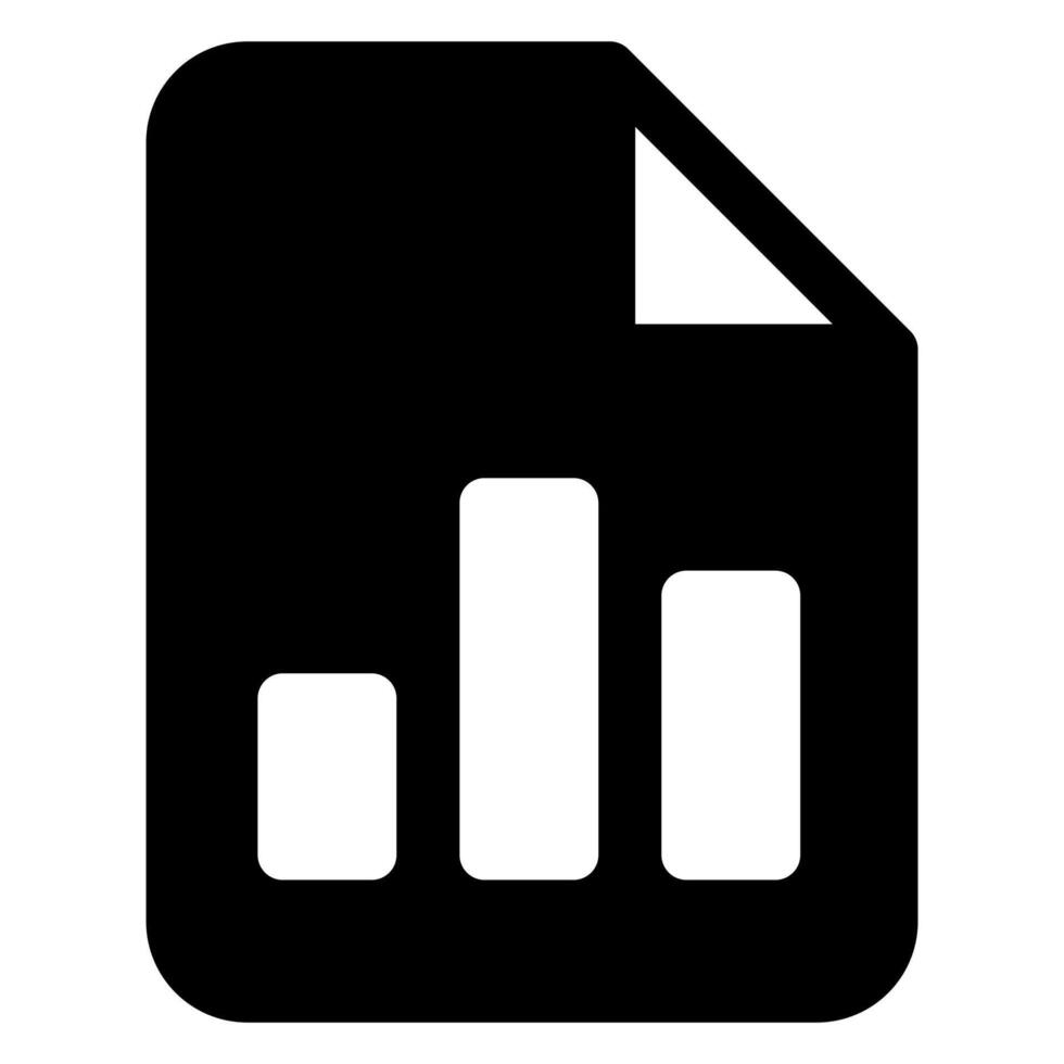 chart glyph icon illustration isolated on white background vector