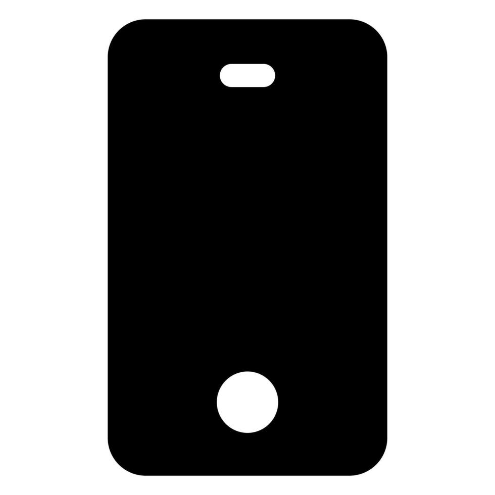 phone glyph icon illustration isolated on white background vector
