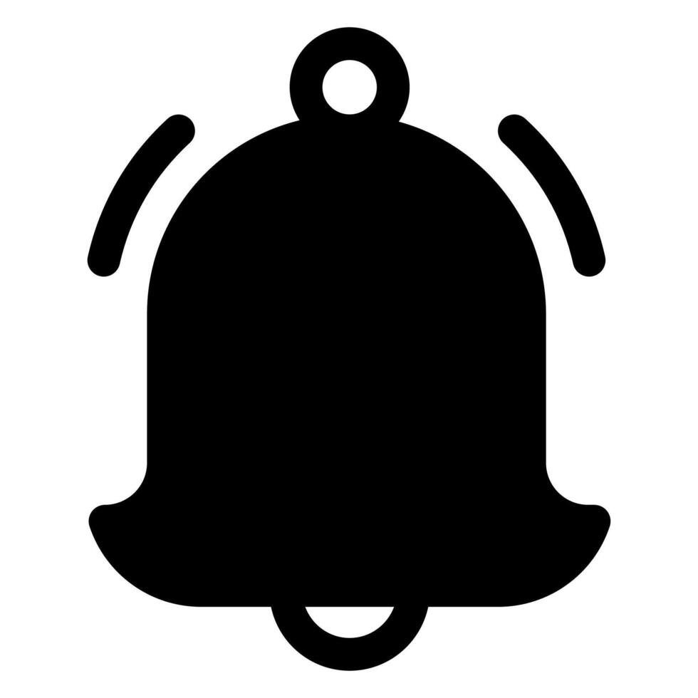 alarm glyph icon illustration isolated on white background vector