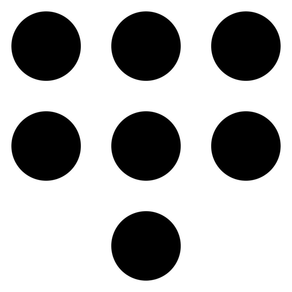 dial pad glyph icon illustration isolated on white background vector