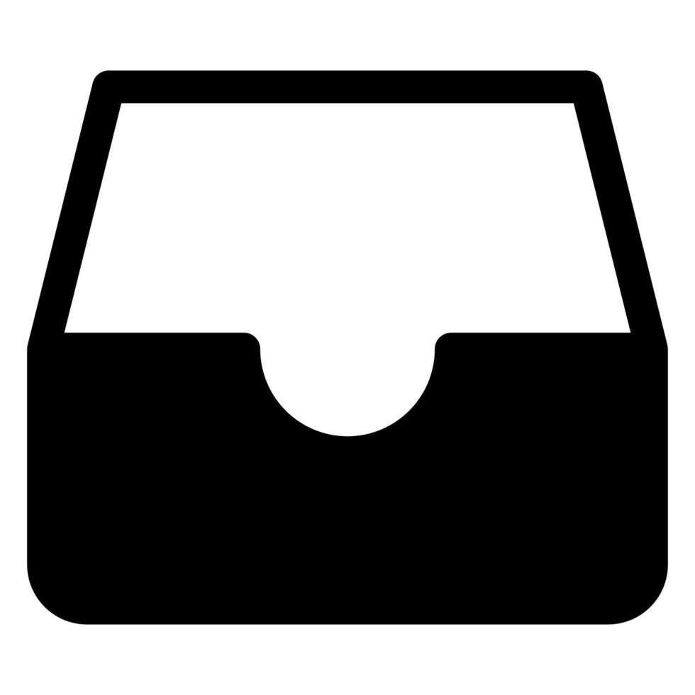 in box glyph icon illustration isolated on white background vector