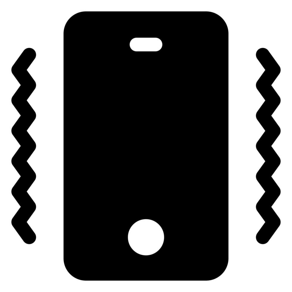 mobile glyph icon illustration isolated on white background vector