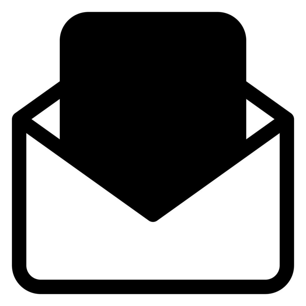envelope glyph icon illustration isolated on white background vector