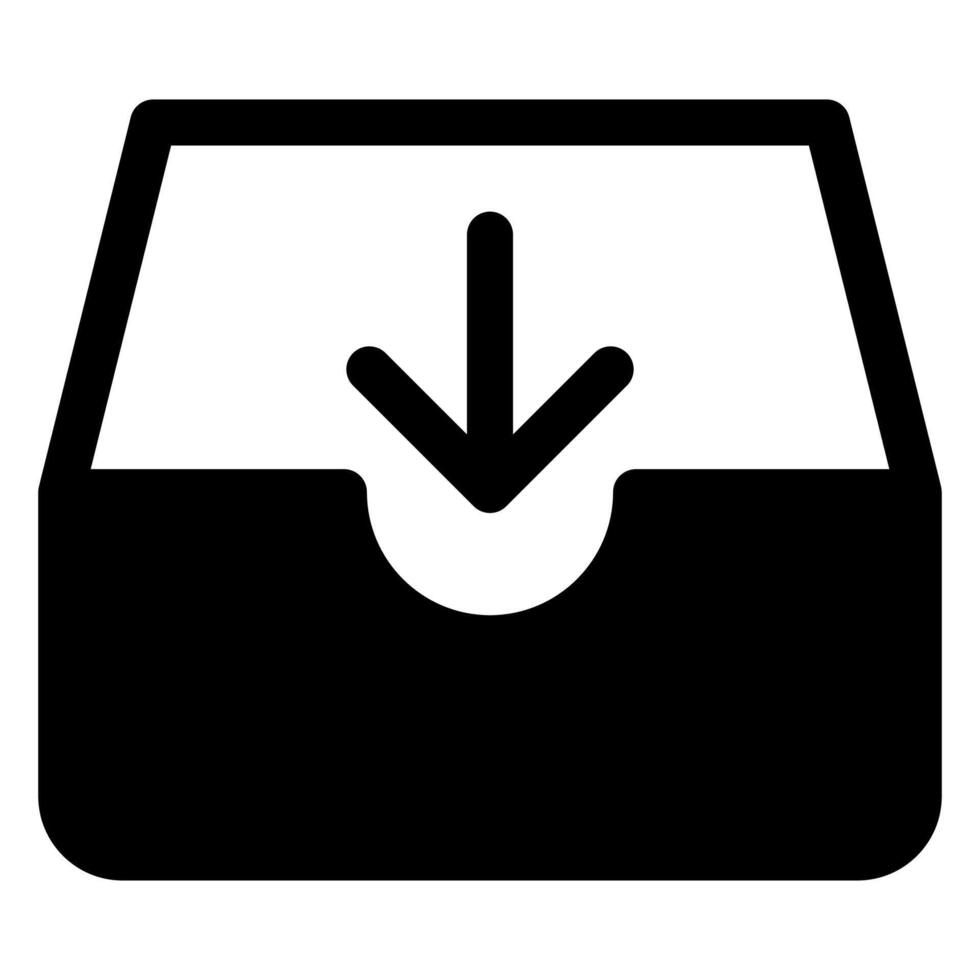 in box glyph icon illustration isolated on white background vector
