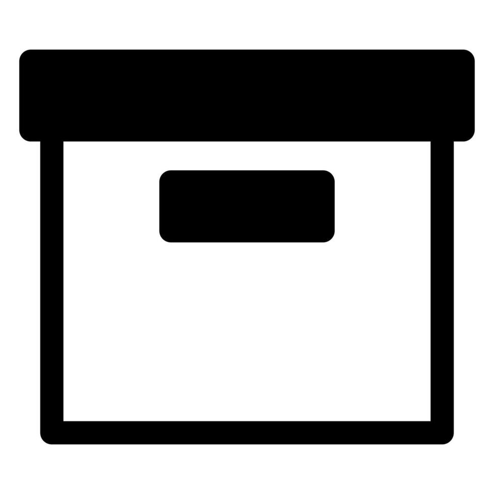 archive glyph icon illustration isolated on white background vector