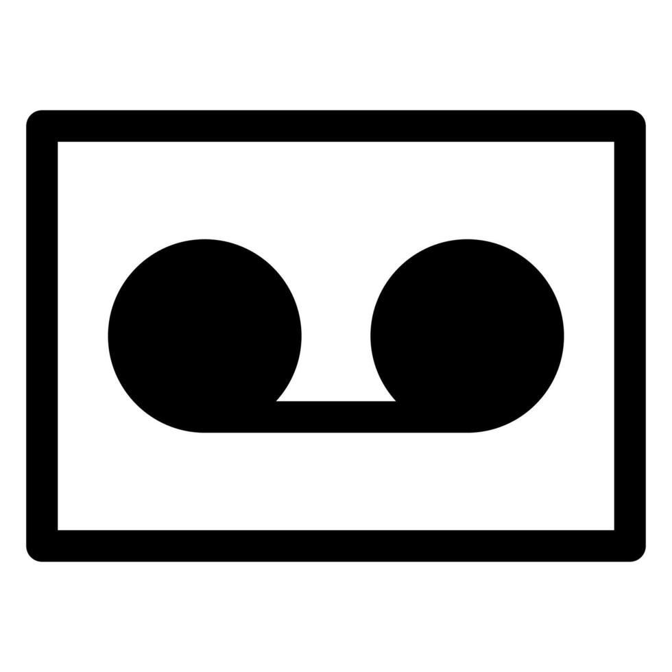 record glyph icon illustration isolated on white background vector