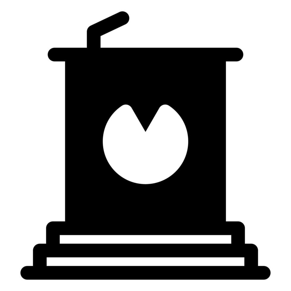 podium glyph icon illustration isolated on white background vector