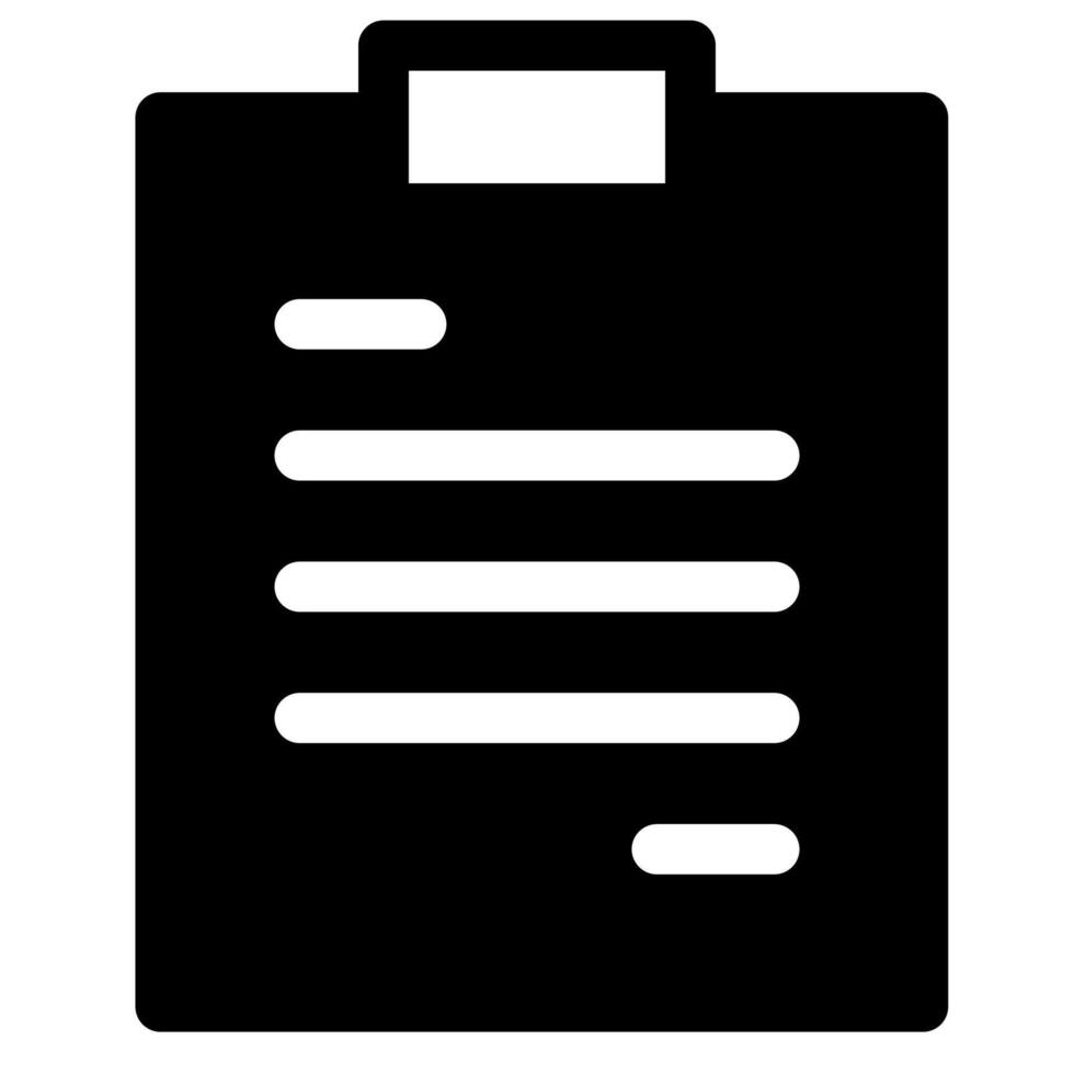 memo glyph icon illustration isolated on white background vector