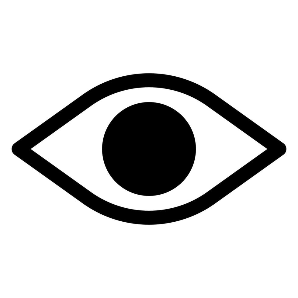 eye glyph icon illustration isolated on white background vector