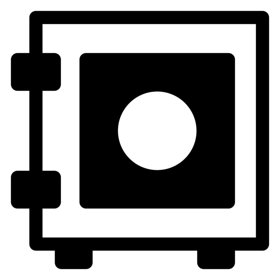 locker glyph icon illustration isolated on white background vector