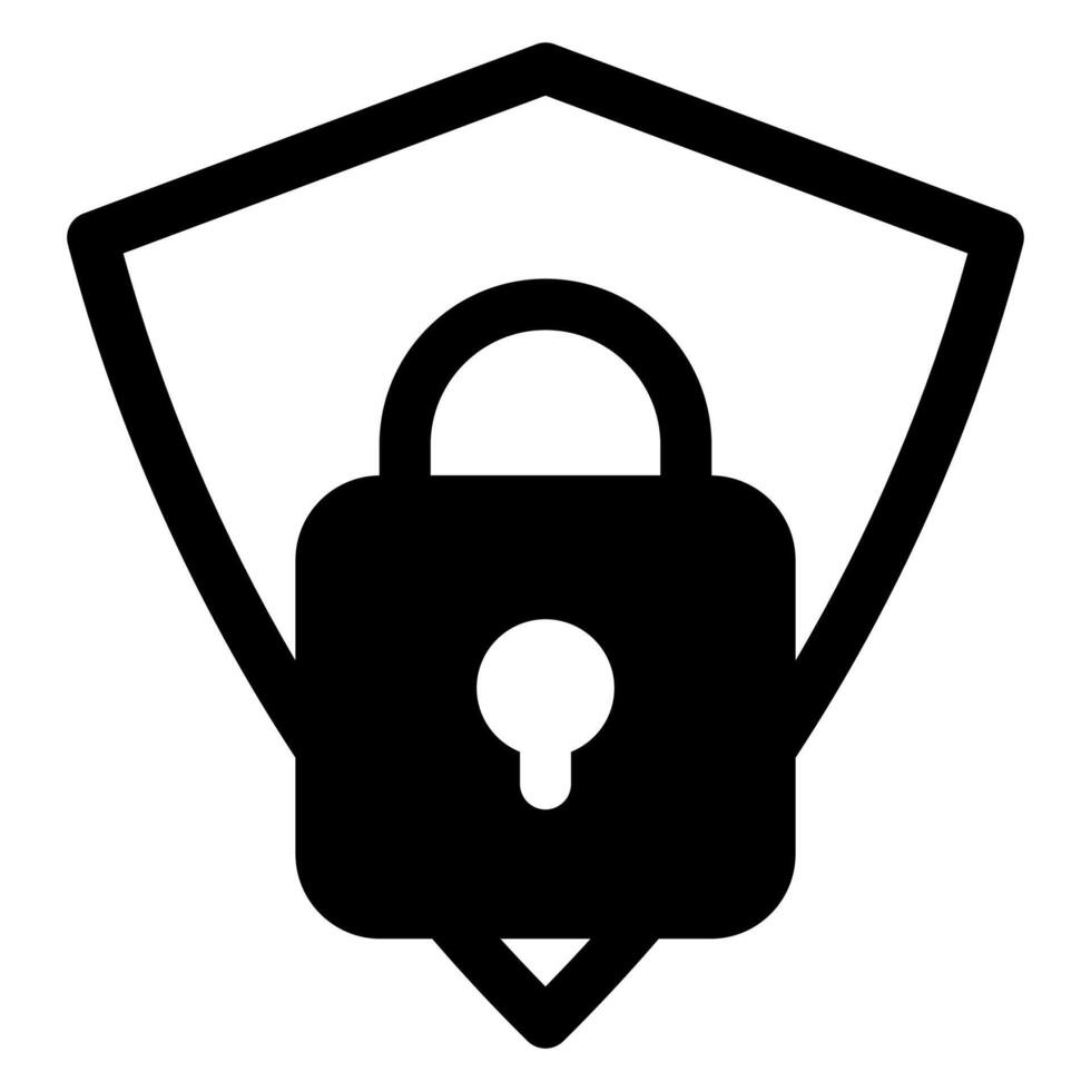 shield glyph icon illustration isolated on white background vector