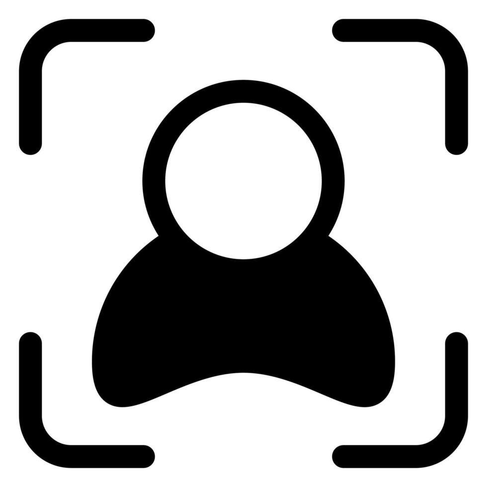 user glyph icon illustration isolated on white background vector