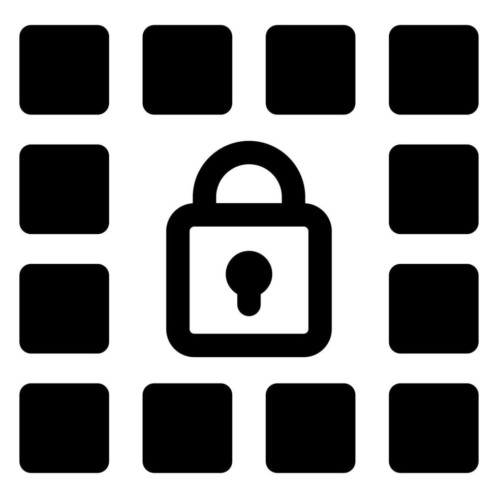 pass code glyph icon illustration isolated on white background vector