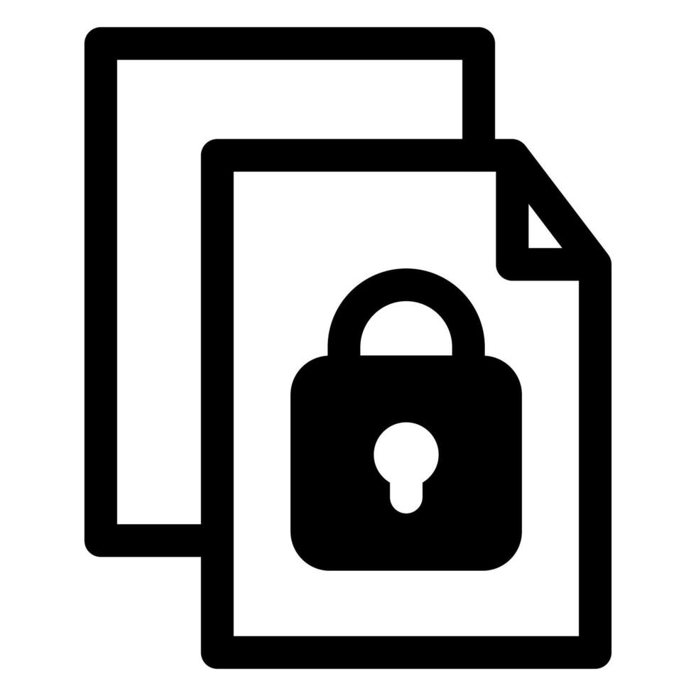 document glyph icon illustration isolated on white background vector