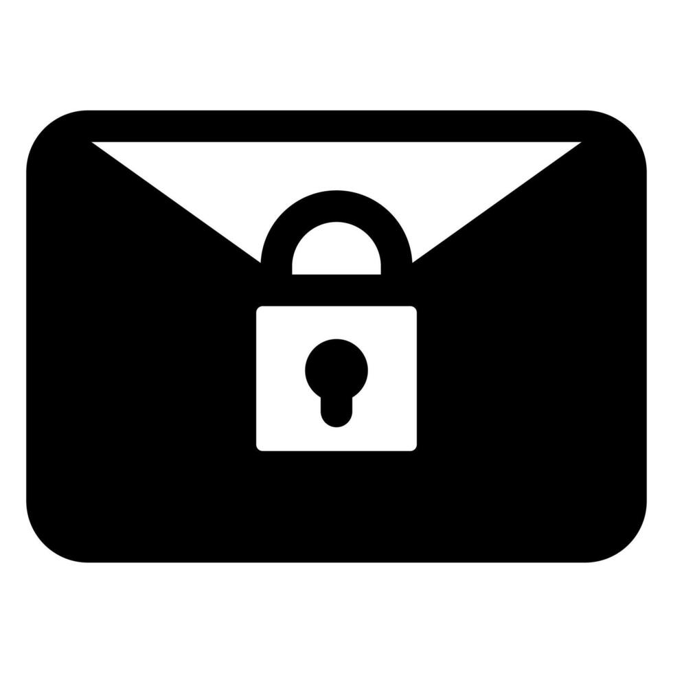 mail glyph icon illustration isolated on white background vector