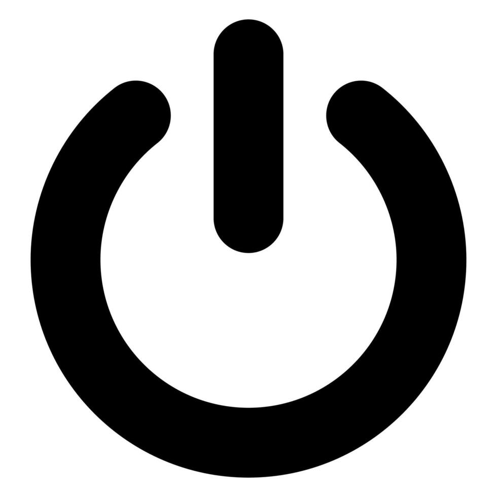 power glyph icon illustration isolated on white background vector