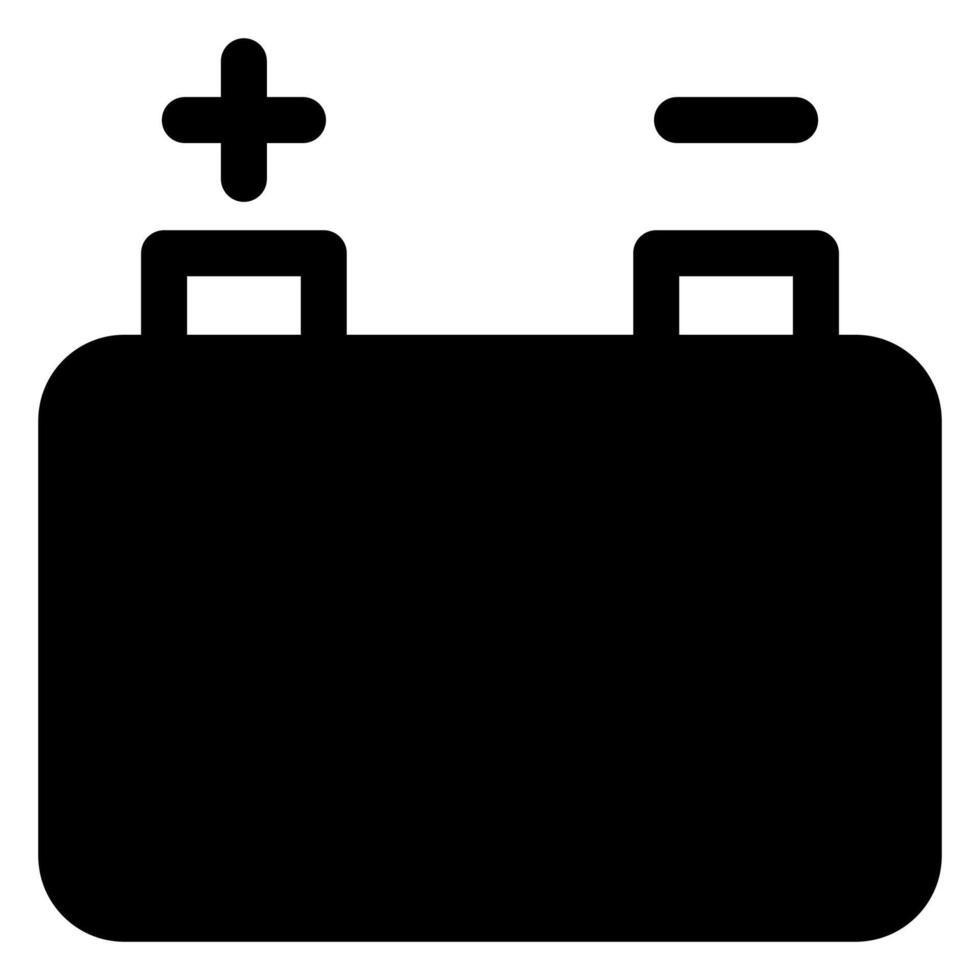 battery glyph icon illustration isolated on white background vector