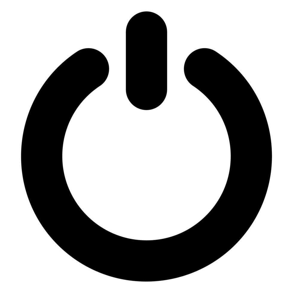 power glyph icon illustration isolated on white background vector