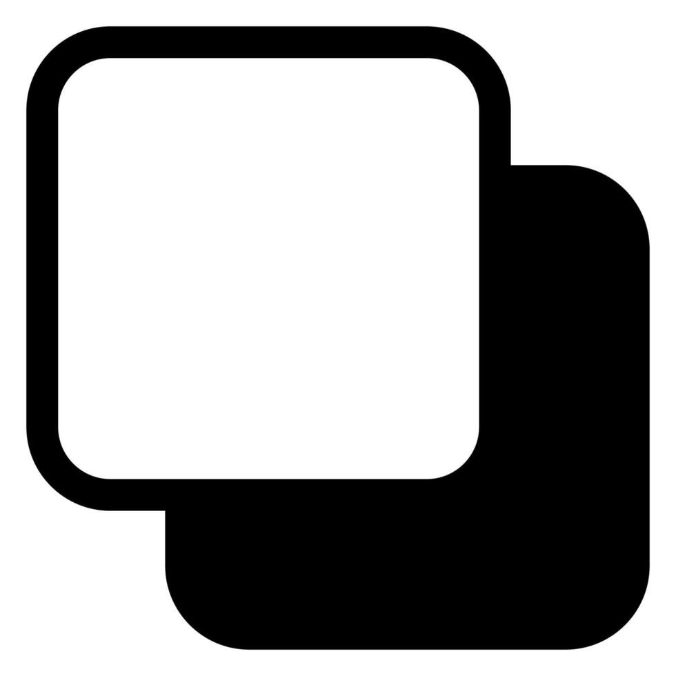 copy glyph icon illustration isolated on white background vector