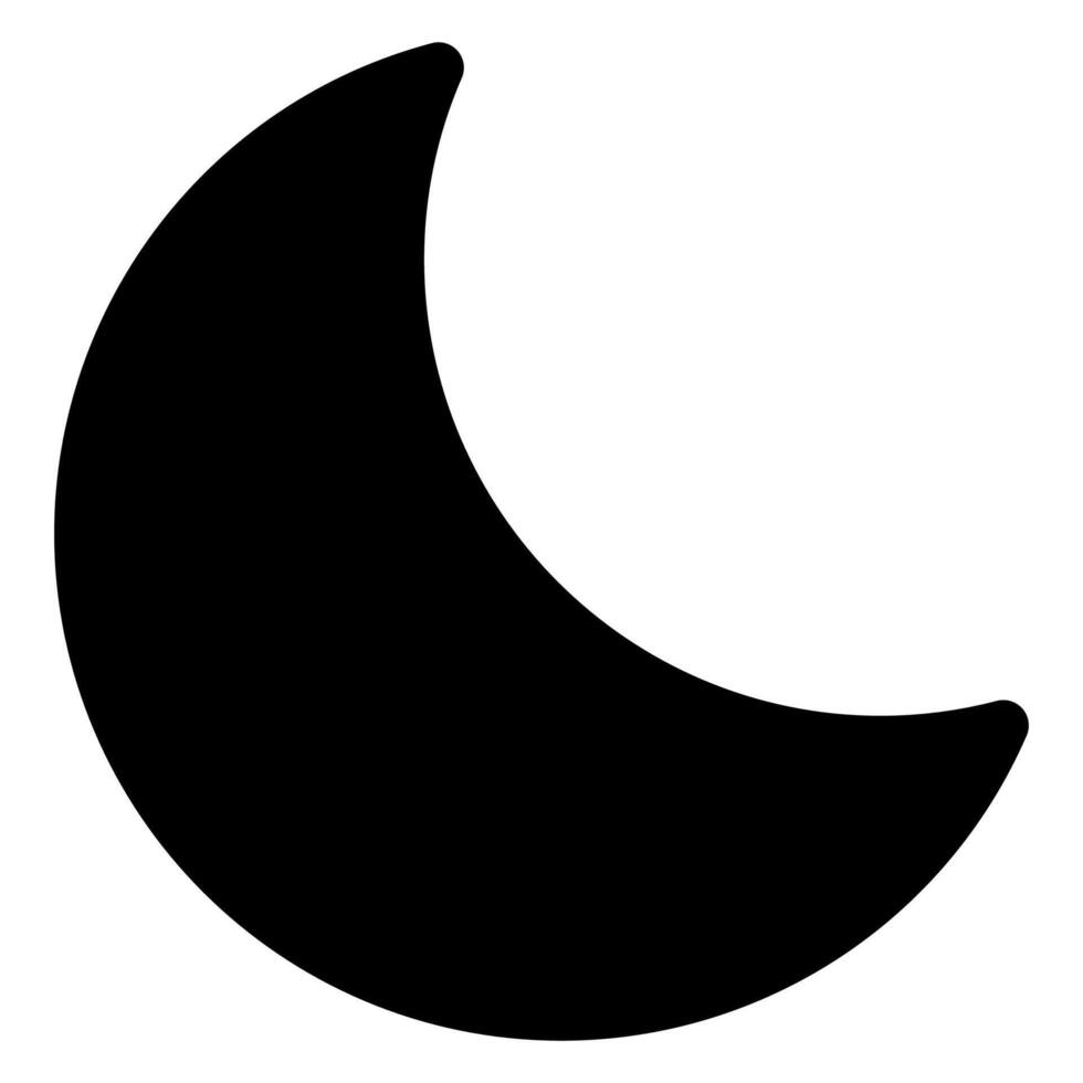 moon glyph icon illustration isolated on white background vector