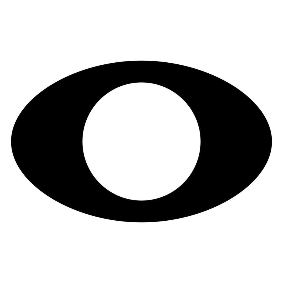 eye glyph icon illustration isolated on white background vector