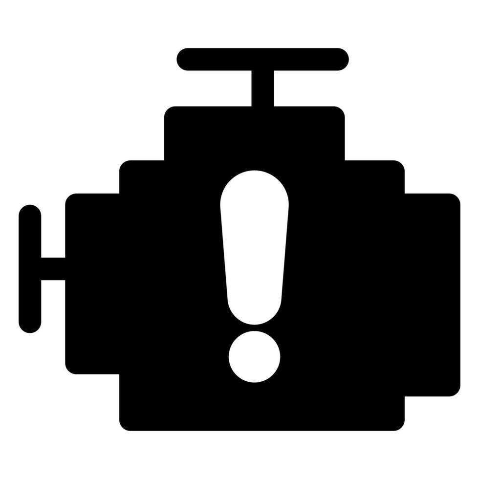 engine glyph icon illustration isolated on white background vector