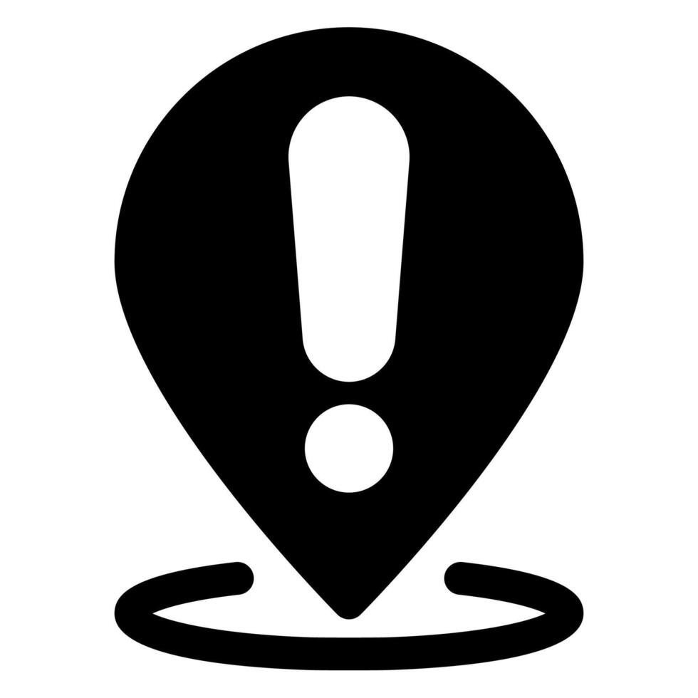 location glyph icon illustration isolated on white background vector
