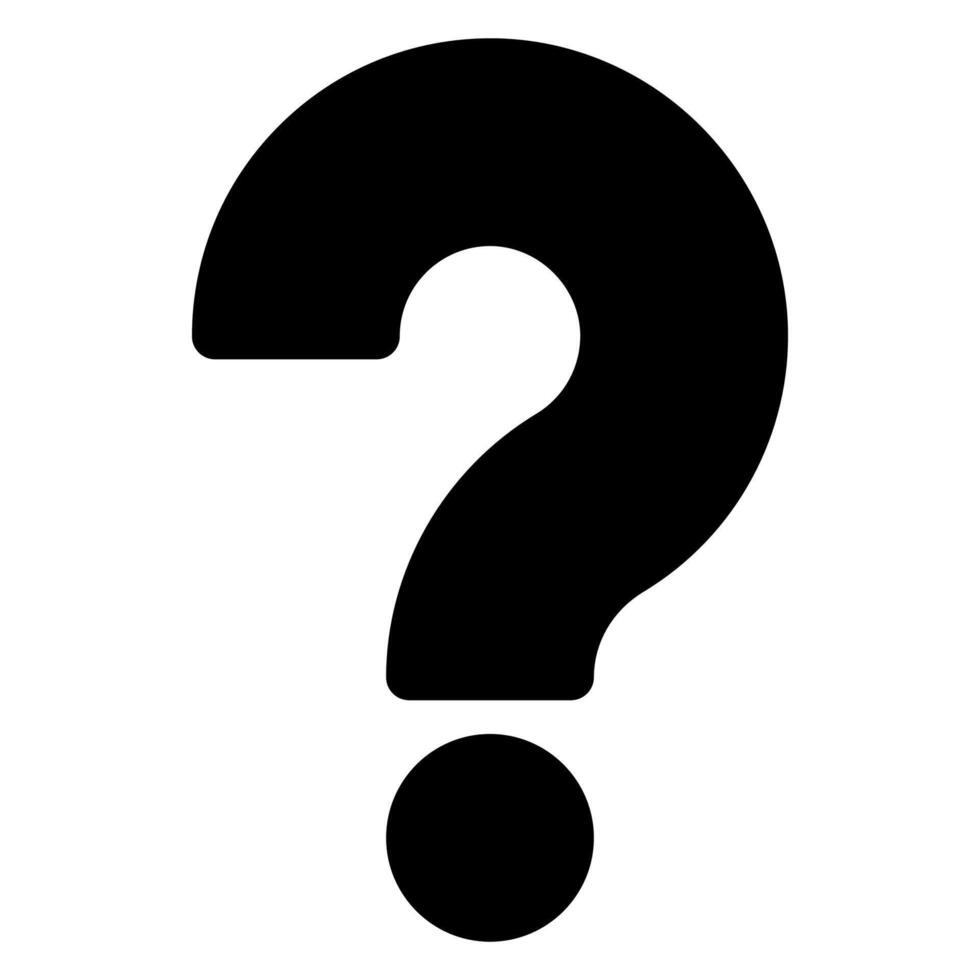question glyph icon illustration isolated on white background vector