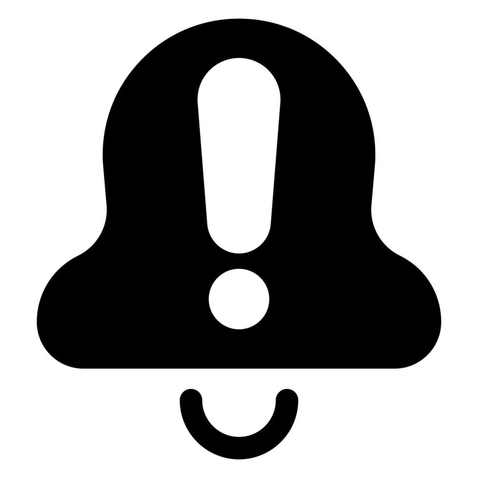 bell glyph icon illustration isolated on white background vector