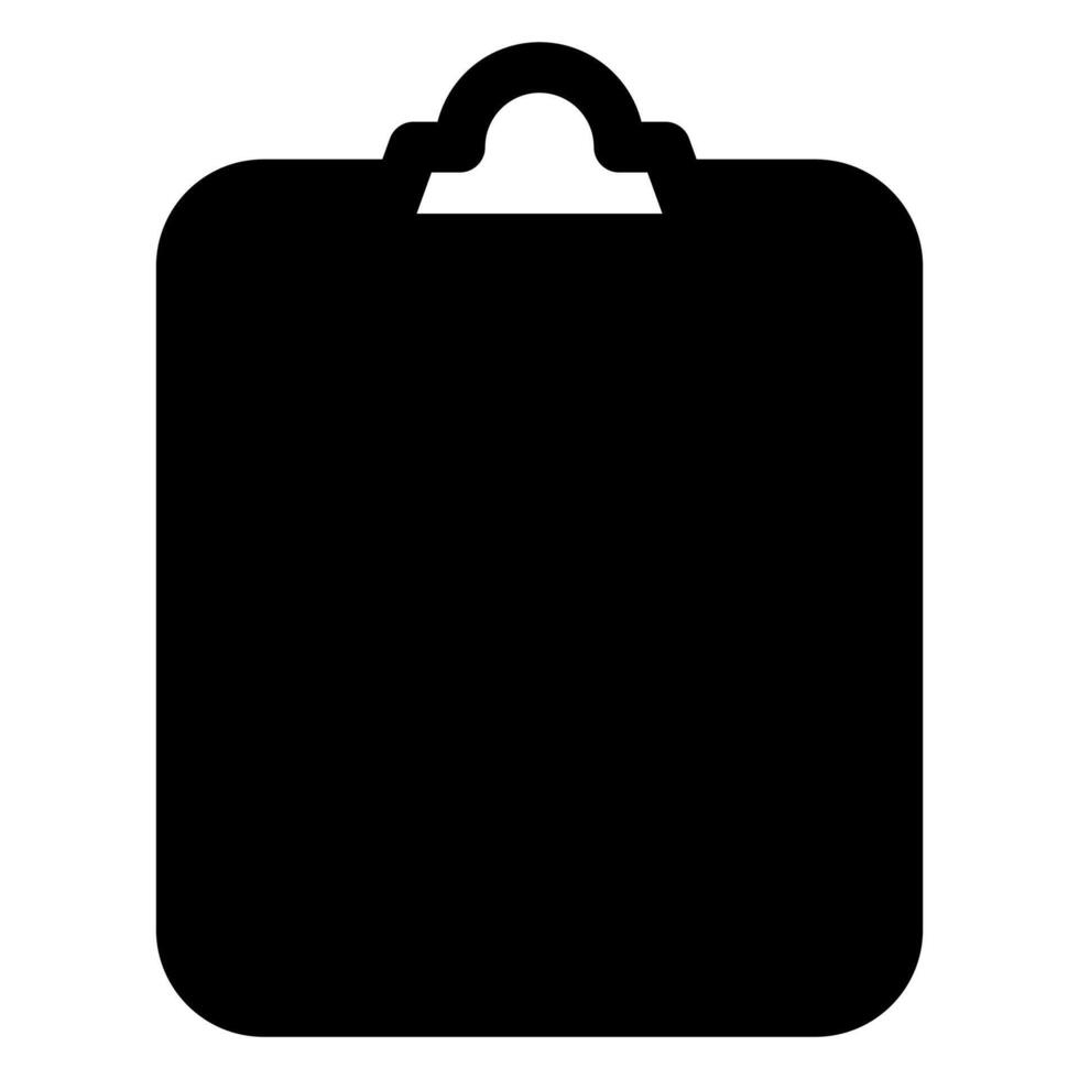 clipboard glyph icon illustration isolated on white background vector