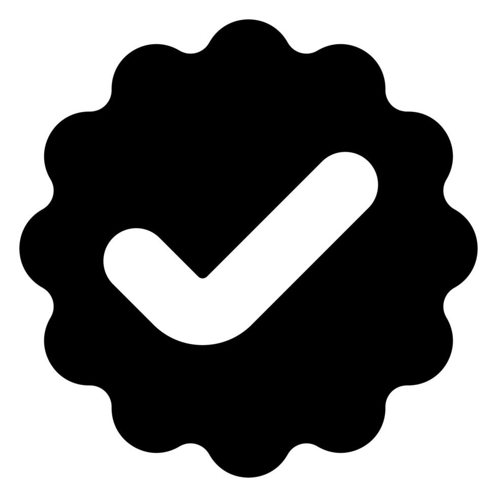 badge glyph icon illustration isolated on white background vector