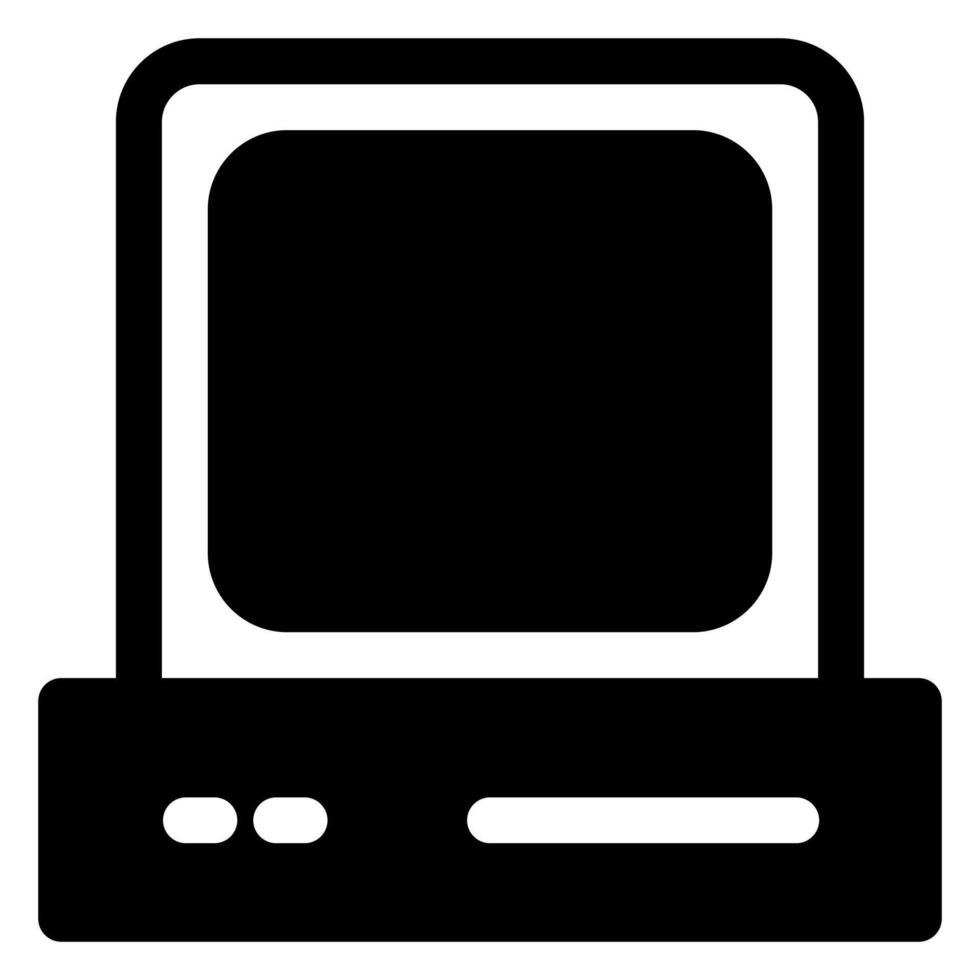 computer glyph icon illustration isolated on white background vector