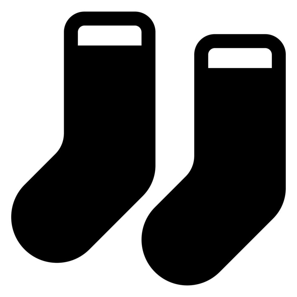 socks glyph icon illustration isolated on white background vector