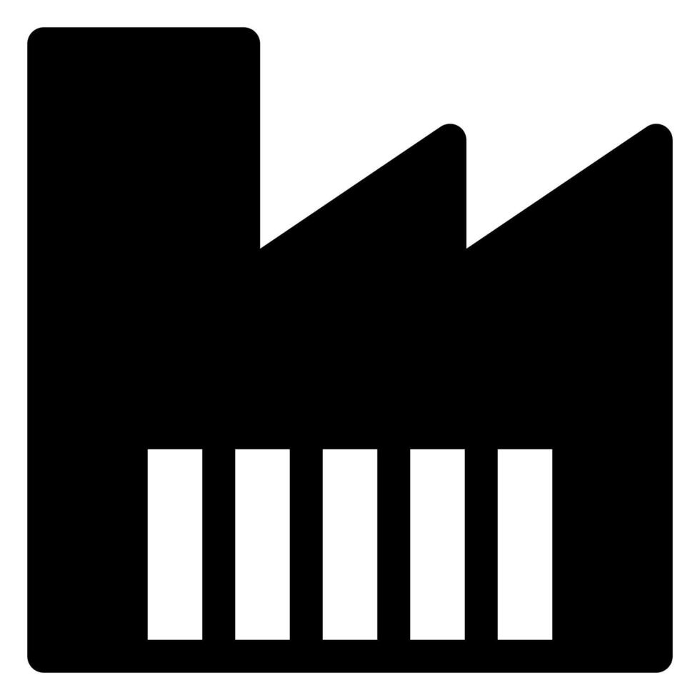 industry glyph icon illustration isolated on white background vector