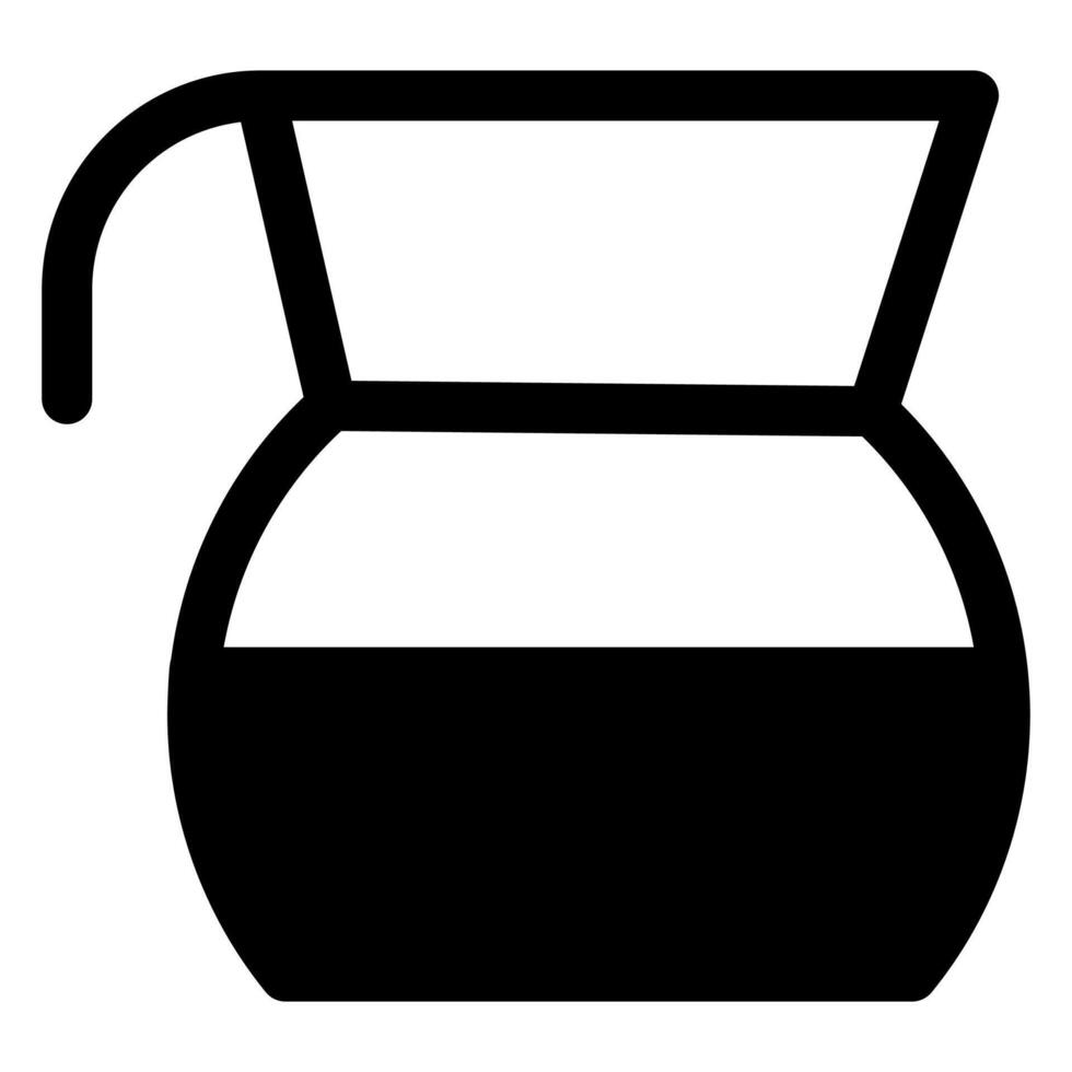 coffee glyph icon illustration isolated on white background vector