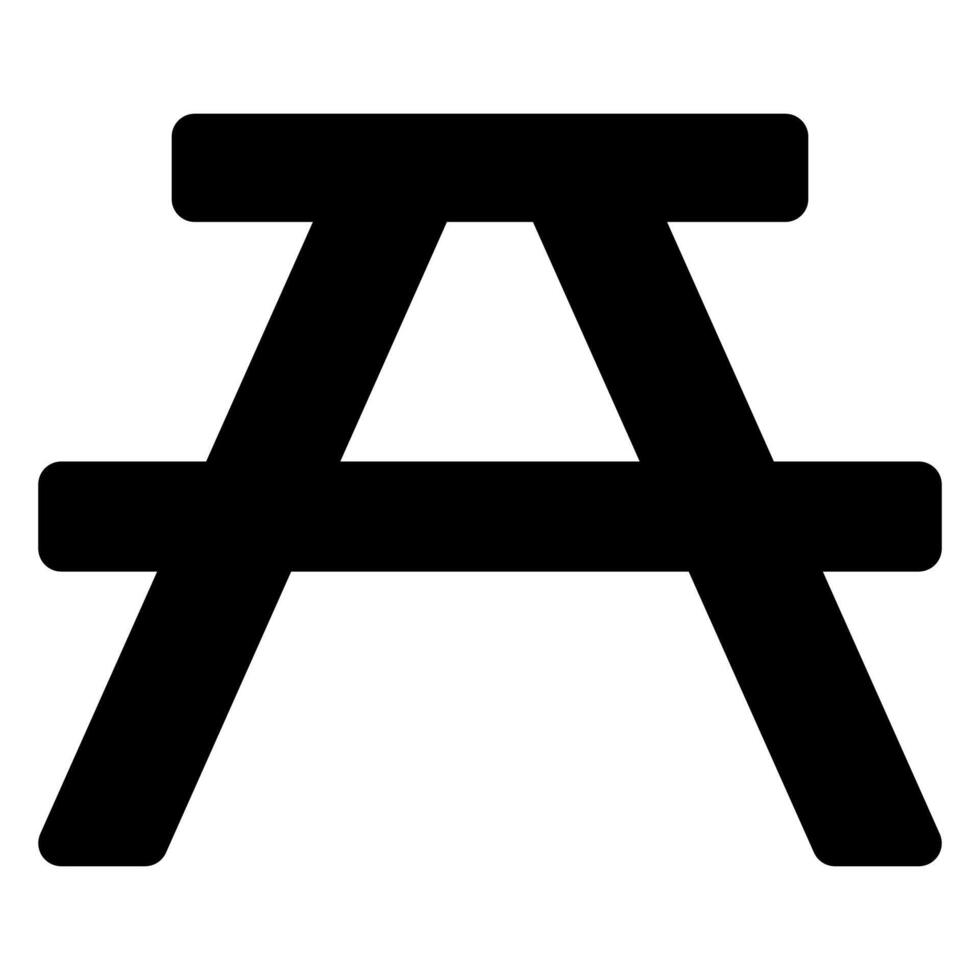 table glyph icon illustration isolated on white background vector