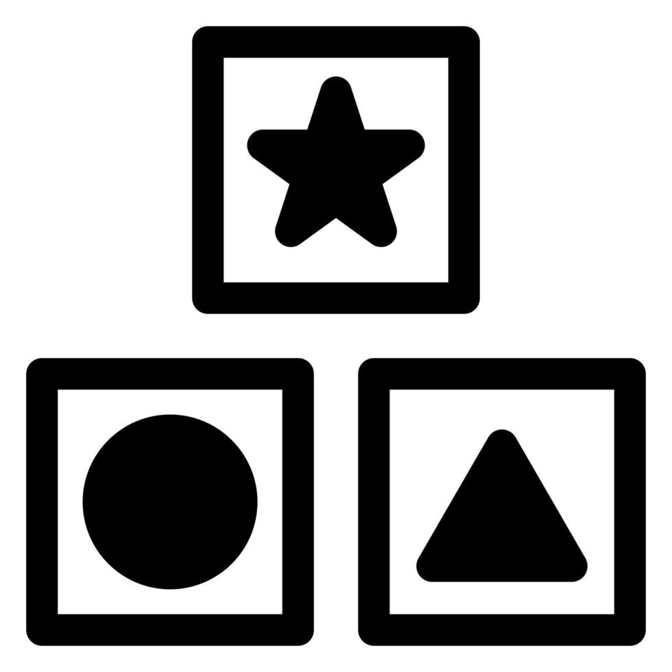 cube glyph icon illustration isolated on white background vector