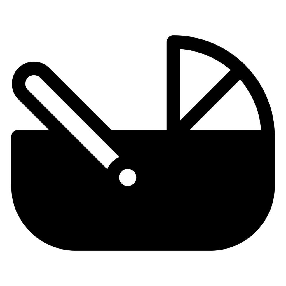 cradle glyph icon illustration isolated on white background vector