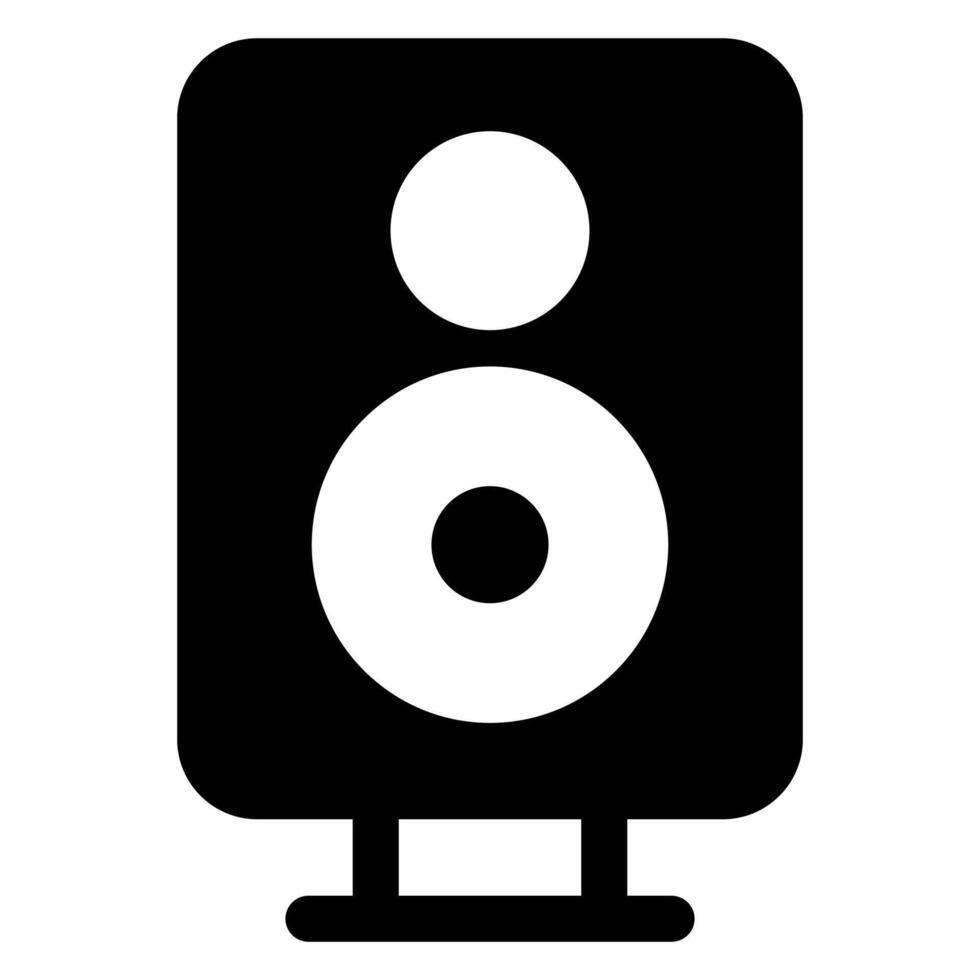 speaker glyph icon illustration isolated on white background vector
