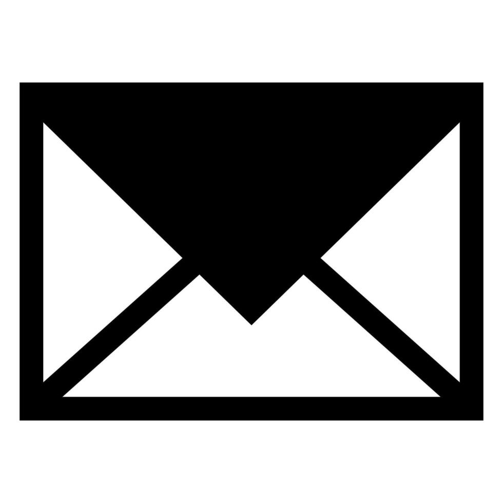 mail glyph icon illustration isolated on white background vector