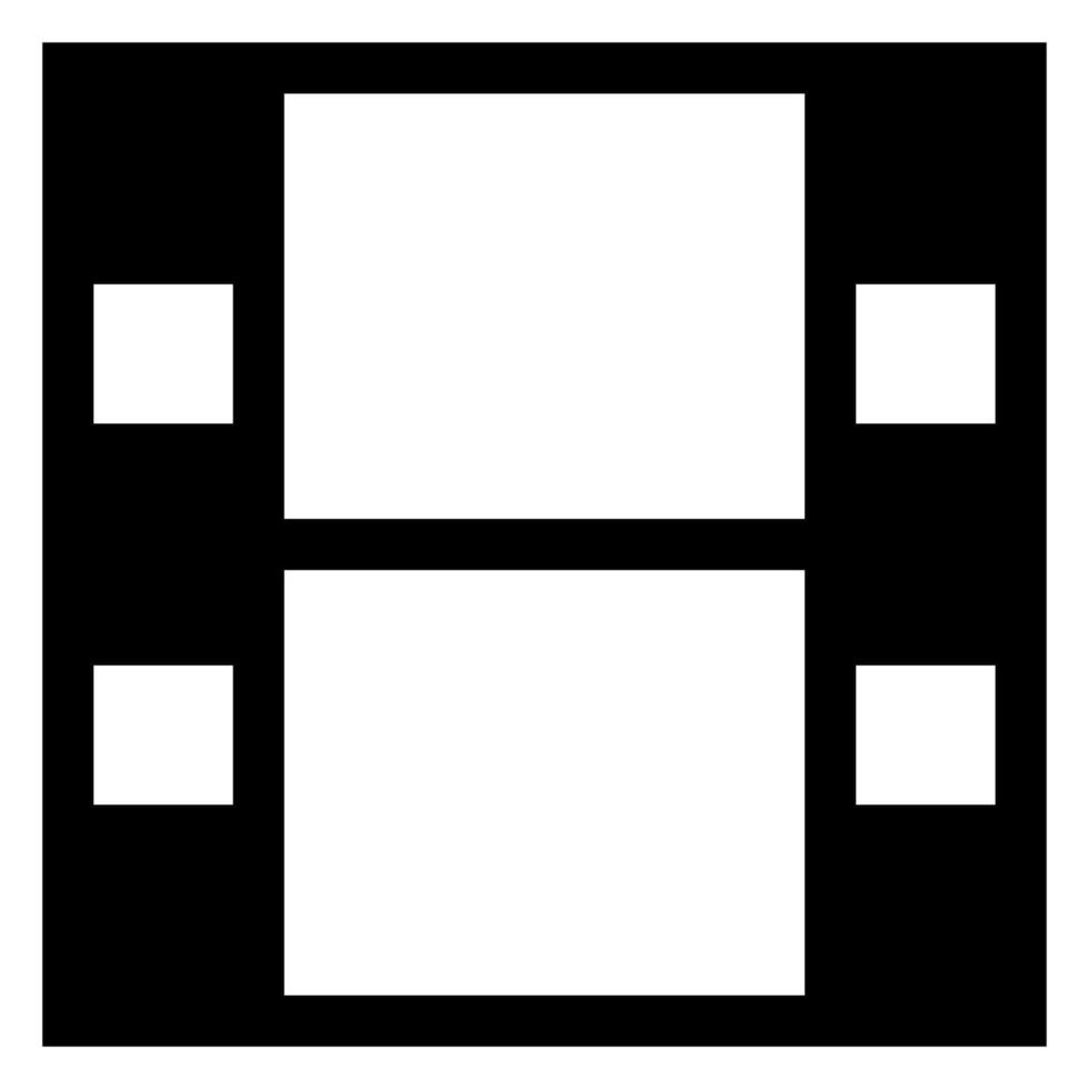 film glyph icon illustration isolated on white background vector